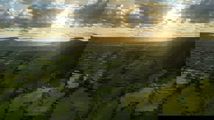 Aerial view of the Sperrins